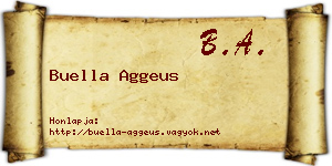 Buella Aggeus névjegykártya